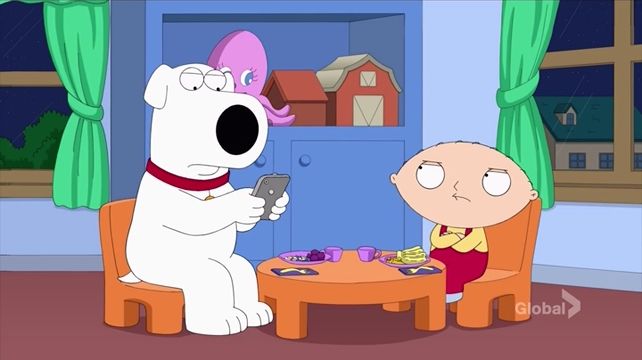 Family Guy,Death Has a Shadow ,I Never Met the Dead Man ,Chitty Chitty Death Bang ,Mind Over Murder ,A Hero Sits Next Door ,The Son Also Draws ,Brian: Portrait of a Dog ,Peter, Peter, Caviar Eater ,Holy Crap ,DaBoom ,Brian in Love ,Love Thy Trophy ,Death is a Bitch ,The King is Dead ,I Am Peter, Hear Me Roar ,If I'm Dyin' I'm Lyin' ,Running Mates ,A Picture's Worth a Thousand Bucks ,Fifteen Minutes of Shame ,Road to Rhode Island ,Let's Go to the Hop ,Dammit Janet ,There's Something About Paulie ,He's Too Sexy for His Fat ,E. Peterbus Unum ,The Story on Page One ,Wasted Talent ,Fore, Father ,The Thin White Line ,Brian Does Hollywood ,Mr. Griffin Goes to Washington ,One If by Clam, Two If by Sea ,And the Wiener is... ,Death Lives ,Lethal Weapons ,The Kiss Seen Around the World ,Mr. Saturday Knight ,Fish Out of Water ,Emission Impossible ,To Love and Die in Dixie ,Screwed the Pooch ,Peter Griffin: Husband, Father...Brother? ,Ready, Willing, and Disabled ,A Very Special Family Guy Freakin' Christmas ,Brian Wallows and Peter's Swallows ,From Method to Madness ,Stuck Together, Torn Apart ,Road to Europe ,Family Guy Viewer Mail (1) ,When You Wish Upon a Weinstein ,North by North Quahog ,Fast Times at Buddy Cianci Jr. High ,Blind Ambition ,Don't Make Me Over ,The Cleveland-Loretta Quagmire ,Petarded ,Brian the Bachelor ,8 Simple Rules for Buying My Teenage Daughter ,Breaking Out is Hard to Do ,Model Misbehavior ,Peter's Got Woods ,Perfect Castaway ,Jungle Love ,PTV ,Brian Goes Back to College ,The Courtship of Stewie's Father ,The Fat Guy Strangler ,The Father, The Son and the Holy Fonz ,Brian Sings and Swings ,Patriot Games ,I Take Thee, Quagmire ,Sibling Rivalry ,Deep Throats ,Peterotica ,You May Kiss the...Uh...Guy Who Receives ,Petergeist ,Untitled Griffin Family History ,Stewie B. Goode ,Bango Was His Name-O ,Stu & Stewie's Excellent Adventure ,Stewie Loves Lois ,Mother Tucker ,Hell Comes to Quahog ,Saving Private Brian ,Whistle While Your Wife Works ,Prick Up Your Ears ,Chick Cancer ,Barely Legal ,Road to Rupert ,Peter's Two Dads ,The Tan Aquatic with Steve Zissou ,Airport '07 ,Bill and Peter's Bogus Adventure ,No Meals on Wheels ,Boys Do Cry ,No Chris Left Behind ,It Takes a Village Idiot, and I Married One ,Meet the Quagmires ,Blue Harvest ,Movin' Out ,Believe It or Not, Joe's Walking on Air ,Stewie Kills Lois ,Lois Kills Stewie ,Padre de Familia ,Peter's Daughter ,McStroke ,Back to the Woods ,Play It Again, Brian ,The Former Life of Brian ,Long John Peter ,Love Blactually ,I Dream of Jesus ,Road to Germany ,Baby Not on Board ,The Man with Two Brians ,Tales of a Third Grade Nothing ,Ocean's Three and a Half ,Family Gay ,The Juice is Loose! ,FOX-y Lady ,Not All Dogs Go to Heaven ,420 ,Stew-Roids ,We Love You Conrad ,Three Kings ,Peter's Progress ,Road to the Multiverse ,Family Goy ,Spies Reminiscent of Us ,Brian's Got a Brand New Bag ,Hannah Banana ,Quagmire's Baby ,Jerome is the New Black ,Dog Gone ,Business Guy ,Big Man on Hippocampus ,Dial Meg for Murder ,Extra Large Medium ,Go, Stewie, Go! ,Peter-assment ,Brian Griffin's House of Payne ,April in Quahog ,Brian & Stewie ,Quagmire's Dad ,The Splendid Source ,Something, Something, Something, Dark Side ,Partial Terms of Endearment ,And Then There Were Fewer ,Excellence in Broadcasting ,Welcome Back, Carter ,Halloween on Spooner Street ,Baby, You Knock Me Out ,Brian Writes a Bestseller ,Road to the North Pole ,New Kidney in Town ,And I'm Joyce Kinney ,Friends of Peter G ,German Guy ,The Hand That Rocks the Wheelchair ,Trading Places ,Tiegs for Two ,Brothers & Sisters ,The Big Bang Theory ,Foreign Affairs ,It's a Trap! ,Lottery Fever ,Seahorse Seashell Party ,Screams of Silence: The Story of Brenda Q ,Stewie Goes for a Drive ,Back to the Pilot ,Thanksgiving ,Amish Guy ,Cool Hand Peter ,Grumpy Old Man ,Quagmire & Meg ,The Blind Side ,Livin' on a Prayer ,Tom Tucker: The Man and His Dream ,Be Careful What You Fish For ,Burning Down the Bayit ,Killer Queen ,Forget-Me-Not ,You Can't Do That on Television, Peter ,Mr. and Mrs. Stewie ,Leggo My Meg-O ,Tea Peter ,Family Guy Viewer Mail (2) ,Internal Affairs ,Into Fat Air ,Ratings Guy ,The Old Man & the Big 'C' ,Yug Ylimaf ,Joe's Revenge ,Lois Comes Out of Her Shell ,Friends Without Benefits ,Jesus, Mary & Joseph ,Space Cadet ,Brian's Play ,The Giggity Wife ,Valentine's Day in Quahog ,Chris Cross ,Call Girl ,Turban Cowboy ,12 and a Half Angry Men ,Bigfat ,Total Recall ,Save the Clam ,Farmer Guy ,Roads to Vegas ,No Country Club for Old Men ,Finders Keepers ,Vestigial Peter ,Quagmire's Quagmire ,A Fistful of Meg ,Boopa-dee Bappa-dee ,Life of Brian ,Into Harmony's Way ,Christmas Guy ,Peter Problems ,Grimm Job ,Brian's a Bad Father ,Mom's the Word ,3 Acts of God ,Fresh Heir ,Secondhand Spoke ,Herpe the Love Sore ,The Most Interesting Man in the World ,Baby Got Black ,Meg Stinks! ,He's Bla-ack! ,Chap Stewie ,The Simpsons Guy ,The Book of Joe ,Baking Bad ,Brian the Closer ,Turkey Guys ,The 2000-Year-Old Virgin ,Stewie, Chris & Brian's Excellent Adventure ,Our Idiot Brian ,This Little Piggy ,Quagmire's Mom ,Encyclopedia Griffin ,Stewie is Enceinte ,Dr. C and the Women ,#JOLO ,Once Bitten ,Roasted Guy ,Fighting Irish ,Take My Wife ,Pilling Them Softly ,Papa Has a Rollin' Son ,Guy, Robot ,Peternormal Activity ,Peter, Chris, & Brian ,Peter's Sister ,Hot Pocket-Dial ,Brokeback Swanson ,A Shot in the Dark ,Candy, Quahog Marshmallow ,The Peanut Butter Kid ,Scammed Yankees ,An App a Day ,Underage Peter ,A Lot Going on Upstairs ,The Heartbreak Dog ,Take a Letter ,The New Adventures of Old Tom ,Run, Chris, Run ,Road to India ,The Boys in the Band ,Bookie of the Year ,American Gigg-olo ,Inside Family Guy ,Chris Has Got a Date, Date, Date, Date, Date ,Hot Shots ,High School English ,Carter and Tricia ,How the Griffin Stole Christmas ,Passenger Fatty-Seven ,Gronkowsbees ,Peter's Def Jam ,The Finer Strings ,The Dating Game ,Cop and a Half-Wit ,Saturated Fat Guy ,Peter's Lost Youth ,The Peter Principal ,Dearly Deported ,A House Full of Peters ,Emmy-Winning Episode ,Foxx in the Men House ,Nanny Goats ,Follow the Money ,Three Directors ,The D in Apartment 23 ,Petey IV ,Crimes and Meg's Demeanor ,Don't Be a Dickens at Christmas ,Boy (Dog) Meets Girl (Dog) ,Dog Bites Bear ,Send in Stewie, Please ,V is for Mystery ,Veteran Guy ,The Woof of Wall Street ,'Family Guy' Through the Years ,Switch the Flip ,HTTPete ,The Unkindest Cut ,Are You There God? It's Me, Peter ,Married... With Cancer ,Dead Dog Walking ,Pal Stewie ,Big Trouble in Little Quahog ,Regarding Carter ,Stand By Meg ,The Griffin Winter Games ,Con Heiress ,Pawtucket Pete ,Hefty Shades of Gray ,Trump Guy ,Bri, Robot ,Trans-Fat ,Family Guy Lite ,No Giggity, No Doubt ,You Can't Handle the Booth ,Island Adventure ,Throw It Away ,Girl, Internetted ,Adam West High ,Yacht Rocky ,Bri-Da ,Absolutely Babulous ,Disney's The Reboot ,Cat Fight ,Peter & Lois' Wedding 