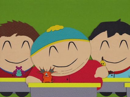 South Park,Cartman Gets an Anal Probe ,Weight Gain 4000 ,Volcano ,Big Gay Al's Big Gay Boat Ride ,An Elephant Makes Love to a Pig ,Death ,Pinkeye ,Starvin' Marvin ,Mr. Hankey, the Christmas Poo ,Damien ,Tom's Rhinoplasty ,Mecha-Streisand ,Cartman's Mom is a Dirty Slut ,Terrance & Phillip in 