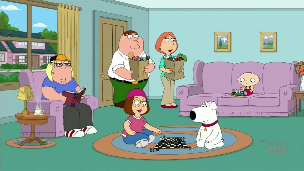 Family Guy,Death Has a Shadow ,I Never Met the Dead Man ,Chitty Chitty Death Bang ,Mind Over Murder ,A Hero Sits Next Door ,The Son Also Draws ,Brian: Portrait of a Dog ,Peter, Peter, Caviar Eater ,Holy Crap ,DaBoom ,Brian in Love ,Love Thy Trophy ,Death is a Bitch ,The King is Dead ,I Am Peter, Hear Me Roar ,If I'm Dyin' I'm Lyin' ,Running Mates ,A Picture's Worth a Thousand Bucks ,Fifteen Minutes of Shame ,Road to Rhode Island ,Let's Go to the Hop ,Dammit Janet ,There's Something About Paulie ,He's Too Sexy for His Fat ,E. Peterbus Unum ,The Story on Page One ,Wasted Talent ,Fore, Father ,The Thin White Line ,Brian Does Hollywood ,Mr. Griffin Goes to Washington ,One If by Clam, Two If by Sea ,And the Wiener is... ,Death Lives ,Lethal Weapons ,The Kiss Seen Around the World ,Mr. Saturday Knight ,Fish Out of Water ,Emission Impossible ,To Love and Die in Dixie ,Screwed the Pooch ,Peter Griffin: Husband, Father...Brother? ,Ready, Willing, and Disabled ,A Very Special Family Guy Freakin' Christmas ,Brian Wallows and Peter's Swallows ,From Method to Madness ,Stuck Together, Torn Apart ,Road to Europe ,Family Guy Viewer Mail (1) ,When You Wish Upon a Weinstein ,North by North Quahog ,Fast Times at Buddy Cianci Jr. High ,Blind Ambition ,Don't Make Me Over ,The Cleveland-Loretta Quagmire ,Petarded ,Brian the Bachelor ,8 Simple Rules for Buying My Teenage Daughter ,Breaking Out is Hard to Do ,Model Misbehavior ,Peter's Got Woods ,Perfect Castaway ,Jungle Love ,PTV ,Brian Goes Back to College ,The Courtship of Stewie's Father ,The Fat Guy Strangler ,The Father, The Son and the Holy Fonz ,Brian Sings and Swings ,Patriot Games ,I Take Thee, Quagmire ,Sibling Rivalry ,Deep Throats ,Peterotica ,You May Kiss the...Uh...Guy Who Receives ,Petergeist ,Untitled Griffin Family History ,Stewie B. Goode ,Bango Was His Name-O ,Stu & Stewie's Excellent Adventure ,Stewie Loves Lois ,Mother Tucker ,Hell Comes to Quahog ,Saving Private Brian ,Whistle While Your Wife Works ,Prick Up Your Ears ,Chick Cancer ,Barely Legal ,Road to Rupert ,Peter's Two Dads ,The Tan Aquatic with Steve Zissou ,Airport '07 ,Bill and Peter's Bogus Adventure ,No Meals on Wheels ,Boys Do Cry ,No Chris Left Behind ,It Takes a Village Idiot, and I Married One ,Meet the Quagmires ,Blue Harvest ,Movin' Out ,Believe It or Not, Joe's Walking on Air ,Stewie Kills Lois ,Lois Kills Stewie ,Padre de Familia ,Peter's Daughter ,McStroke ,Back to the Woods ,Play It Again, Brian ,The Former Life of Brian ,Long John Peter ,Love Blactually ,I Dream of Jesus ,Road to Germany ,Baby Not on Board ,The Man with Two Brians ,Tales of a Third Grade Nothing ,Ocean's Three and a Half ,Family Gay ,The Juice is Loose! ,FOX-y Lady ,Not All Dogs Go to Heaven ,420 ,Stew-Roids ,We Love You Conrad ,Three Kings ,Peter's Progress ,Road to the Multiverse ,Family Goy ,Spies Reminiscent of Us ,Brian's Got a Brand New Bag ,Hannah Banana ,Quagmire's Baby ,Jerome is the New Black ,Dog Gone ,Business Guy ,Big Man on Hippocampus ,Dial Meg for Murder ,Extra Large Medium ,Go, Stewie, Go! ,Peter-assment ,Brian Griffin's House of Payne ,April in Quahog ,Brian & Stewie ,Quagmire's Dad ,The Splendid Source ,Something, Something, Something, Dark Side ,Partial Terms of Endearment ,And Then There Were Fewer ,Excellence in Broadcasting ,Welcome Back, Carter ,Halloween on Spooner Street ,Baby, You Knock Me Out ,Brian Writes a Bestseller ,Road to the North Pole ,New Kidney in Town ,And I'm Joyce Kinney ,Friends of Peter G ,German Guy ,The Hand That Rocks the Wheelchair ,Trading Places ,Tiegs for Two ,Brothers & Sisters ,The Big Bang Theory ,Foreign Affairs ,It's a Trap! ,Lottery Fever ,Seahorse Seashell Party ,Screams of Silence: The Story of Brenda Q ,Stewie Goes for a Drive ,Back to the Pilot ,Thanksgiving ,Amish Guy ,Cool Hand Peter ,Grumpy Old Man ,Quagmire & Meg ,The Blind Side ,Livin' on a Prayer ,Tom Tucker: The Man and His Dream ,Be Careful What You Fish For ,Burning Down the Bayit ,Killer Queen ,Forget-Me-Not ,You Can't Do That on Television, Peter ,Mr. and Mrs. Stewie ,Leggo My Meg-O ,Tea Peter ,Family Guy Viewer Mail (2) ,Internal Affairs ,Into Fat Air ,Ratings Guy ,The Old Man & the Big 'C' ,Yug Ylimaf ,Joe's Revenge ,Lois Comes Out of Her Shell ,Friends Without Benefits ,Jesus, Mary & Joseph ,Space Cadet ,Brian's Play ,The Giggity Wife ,Valentine's Day in Quahog ,Chris Cross ,Call Girl ,Turban Cowboy ,12 and a Half Angry Men ,Bigfat ,Total Recall ,Save the Clam ,Farmer Guy ,Roads to Vegas ,No Country Club for Old Men ,Finders Keepers ,Vestigial Peter ,Quagmire's Quagmire ,A Fistful of Meg ,Boopa-dee Bappa-dee ,Life of Brian ,Into Harmony's Way ,Christmas Guy ,Peter Problems ,Grimm Job ,Brian's a Bad Father ,Mom's the Word ,3 Acts of God ,Fresh Heir ,Secondhand Spoke ,Herpe the Love Sore ,The Most Interesting Man in the World ,Baby Got Black ,Meg Stinks! ,He's Bla-ack! ,Chap Stewie ,The Simpsons Guy ,The Book of Joe ,Baking Bad ,Brian the Closer ,Turkey Guys ,The 2000-Year-Old Virgin ,Stewie, Chris & Brian's Excellent Adventure ,Our Idiot Brian ,This Little Piggy ,Quagmire's Mom ,Encyclopedia Griffin ,Stewie is Enceinte ,Dr. C and the Women ,#JOLO ,Once Bitten ,Roasted Guy ,Fighting Irish ,Take My Wife ,Pilling Them Softly ,Papa Has a Rollin' Son ,Guy, Robot ,Peternormal Activity ,Peter, Chris, & Brian ,Peter's Sister ,Hot Pocket-Dial ,Brokeback Swanson ,A Shot in the Dark ,Candy, Quahog Marshmallow ,The Peanut Butter Kid ,Scammed Yankees ,An App a Day ,Underage Peter ,A Lot Going on Upstairs ,The Heartbreak Dog ,Take a Letter ,The New Adventures of Old Tom ,Run, Chris, Run ,Road to India ,The Boys in the Band ,Bookie of the Year ,American Gigg-olo ,Inside Family Guy ,Chris Has Got a Date, Date, Date, Date, Date ,Hot Shots ,High School English ,Carter and Tricia ,How the Griffin Stole Christmas ,Passenger Fatty-Seven ,Gronkowsbees ,Peter's Def Jam ,The Finer Strings ,The Dating Game ,Cop and a Half-Wit ,Saturated Fat Guy ,Peter's Lost Youth ,The Peter Principal ,Dearly Deported ,A House Full of Peters ,Emmy-Winning Episode ,Foxx in the Men House ,Nanny Goats ,Follow the Money ,Three Directors ,The D in Apartment 23 ,Petey IV ,Crimes and Meg's Demeanor ,Don't Be a Dickens at Christmas ,Boy (Dog) Meets Girl (Dog) ,Dog Bites Bear ,Send in Stewie, Please ,V is for Mystery ,Veteran Guy ,The Woof of Wall Street ,'Family Guy' Through the Years ,Switch the Flip ,HTTPete ,The Unkindest Cut ,Are You There God? It's Me, Peter ,Married... With Cancer ,Dead Dog Walking ,Pal Stewie ,Big Trouble in Little Quahog ,Regarding Carter ,Stand By Meg ,The Griffin Winter Games ,Con Heiress ,Pawtucket Pete ,Hefty Shades of Gray ,Trump Guy ,Bri, Robot ,Trans-Fat ,Family Guy Lite ,No Giggity, No Doubt ,You Can't Handle the Booth ,Island Adventure ,Throw It Away ,Girl, Internetted ,Adam West High ,Yacht Rocky ,Bri-Da ,Absolutely Babulous ,Disney's The Reboot ,Cat Fight ,Peter & Lois' Wedding 